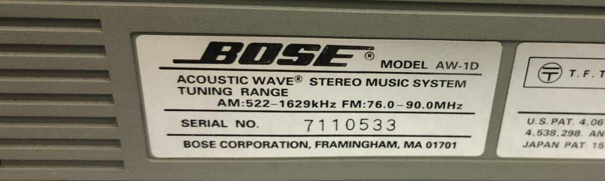 ボーズ/BOSE Acoustic Wave AW-1D パワーケースAW-PC-1（AW-1D専用です）_画像10