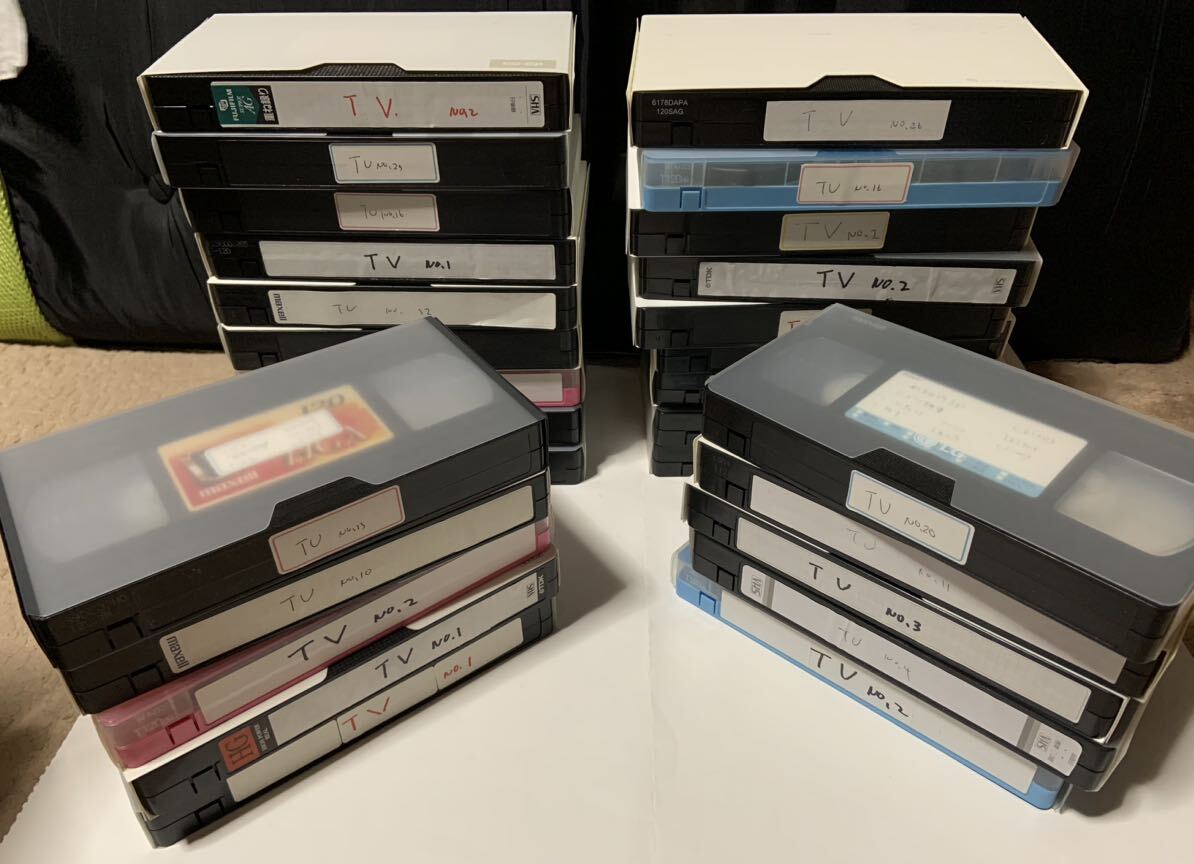VHS ビデオテープ maxell FUJIFILM Victor TDK 28本 大量 まとめ の画像1
