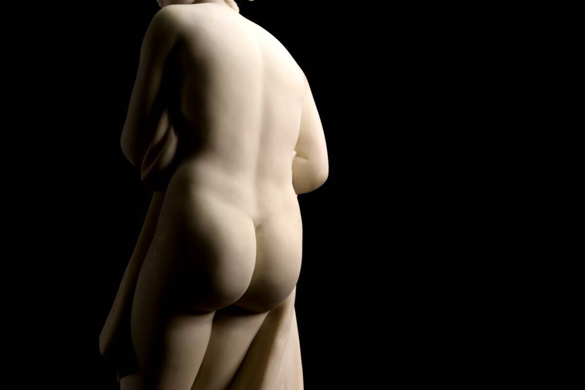 ◆楾◆ 百貨店購入 アラバスタ彫刻 ヴィーナス像 特大63cm 10.7kg 裸婦 アンティーク T[G255]OT/24.4廻/SI/(160)の画像5