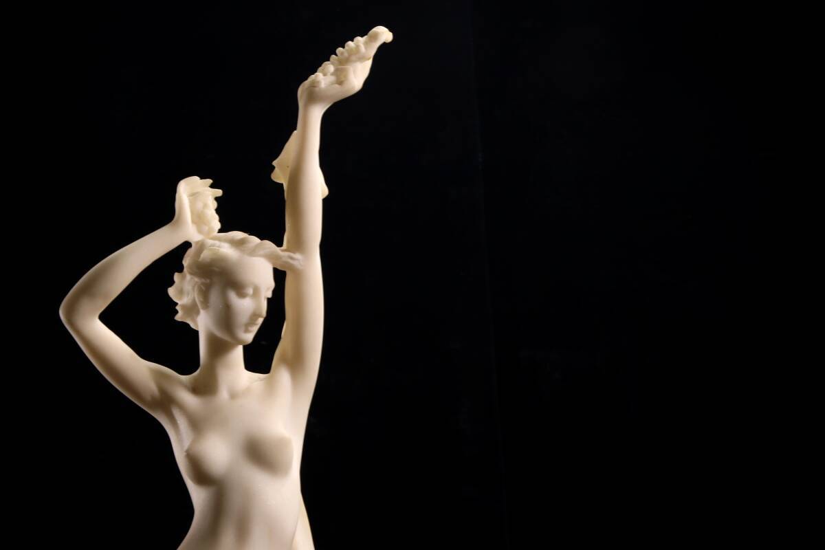 ◆楾◆ 百貨店購入 アラバスタ彫刻 裸婦像 56cm 2395g アンティーク T[G357]P/24.4廻/MB/(120)の画像2