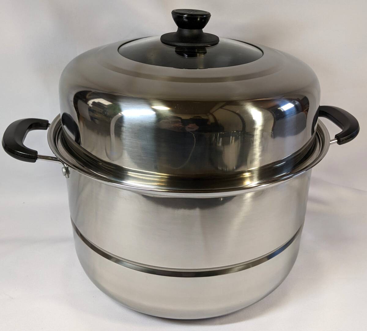  made of stainless steel steamer saucepan set 2 -step type 