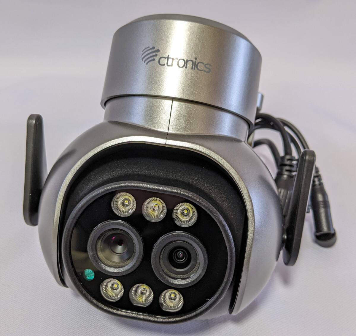 [1 jpy exhibition ]Ctronics security camera CTPIC-690C-4MPSD silver outdoors 2 eye type lens 12V owner manual attaching .