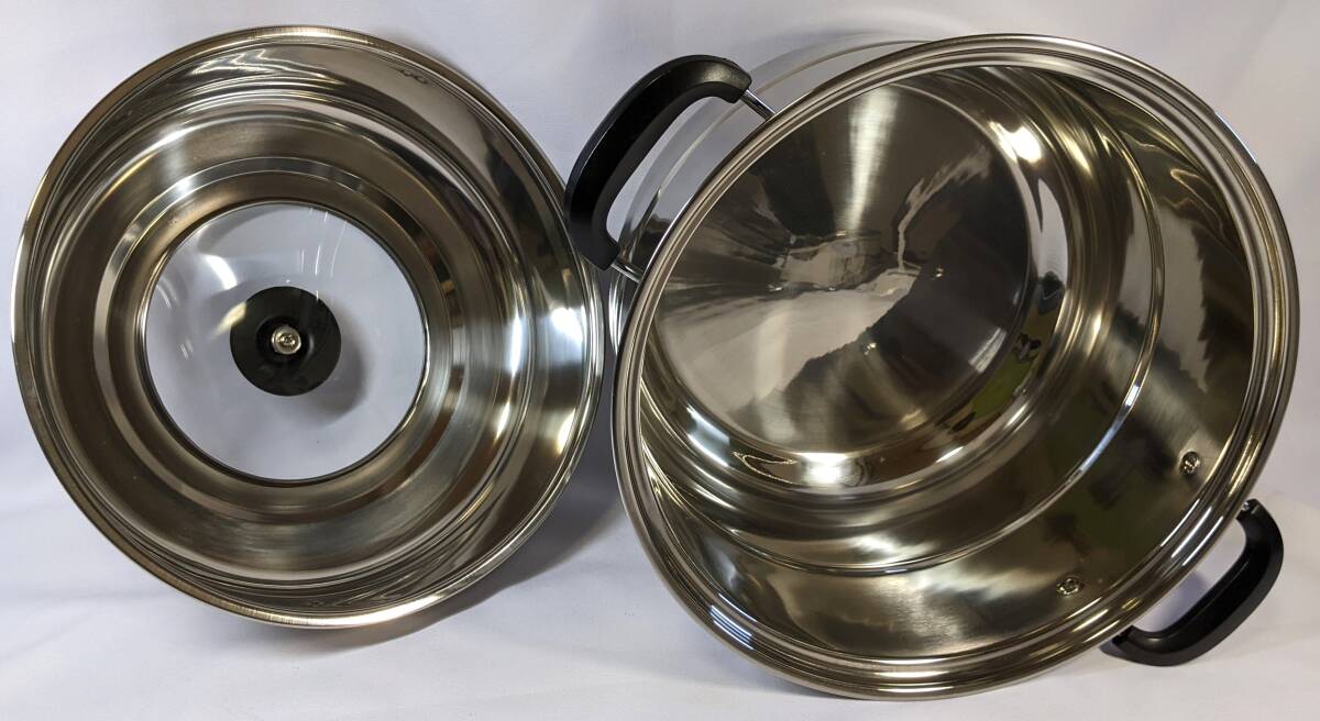  made of stainless steel steamer saucepan set 2 -step type 