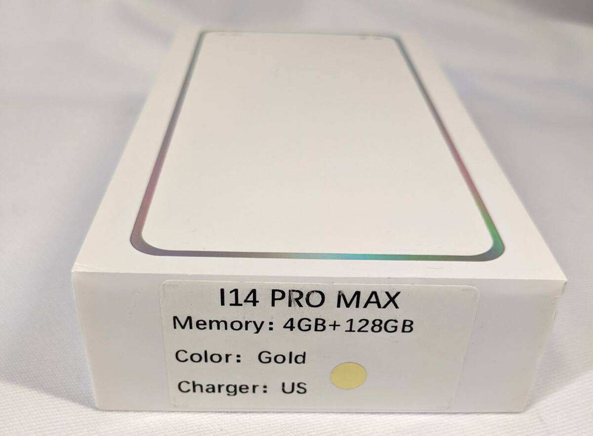 I14 PRO MAXスマートフォン 4GB＋128GB ゴールド 6.1 インチのウルトラ HD スクリーン_画像2