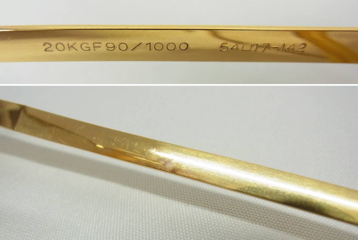 Yahoo!オークション - 20KGF 90/1000 金張り メガネフレーム 54 Yahoo!オークション - 20KGF 90/1000 金張り メガネフレーム 54