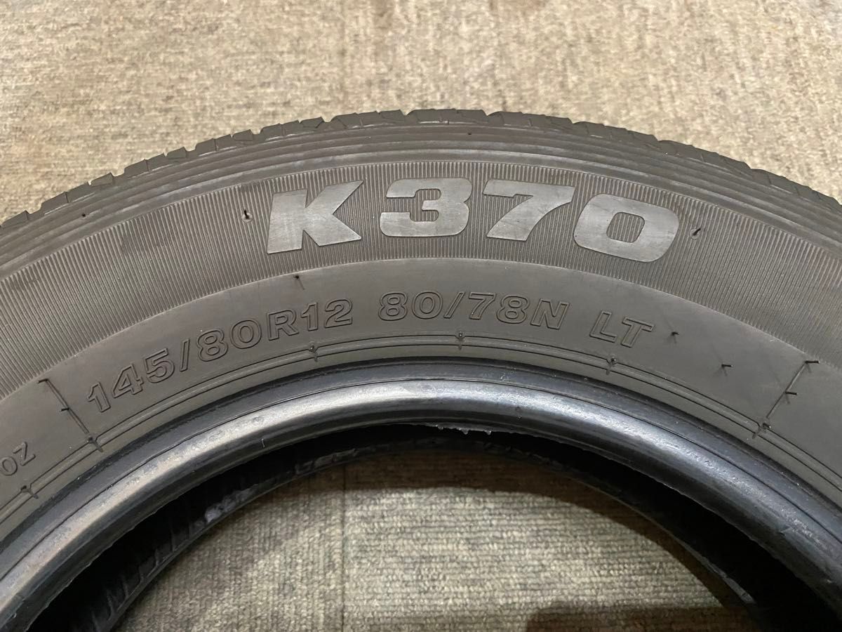 T-155【2023年製造】ブリヂストン K370！145/80R12 80/78N LT！4本！N-VAN・バモス・軽トラ