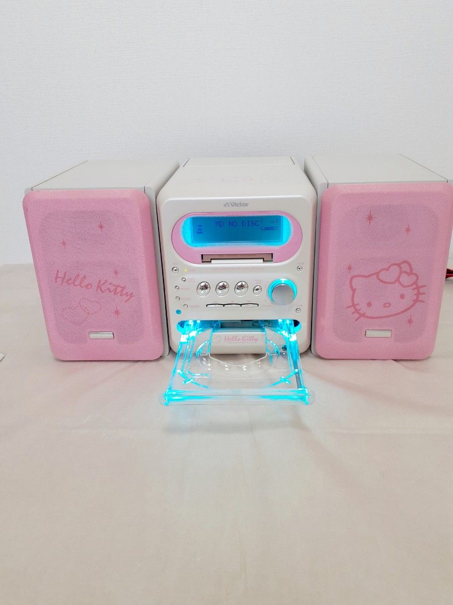 Victor KT-UXQ10 ハローキティ コンポ CD MD ラジオ カセット Victor KT-UXQ10 ハローキティ コンポ CD MD ラジオ カセット