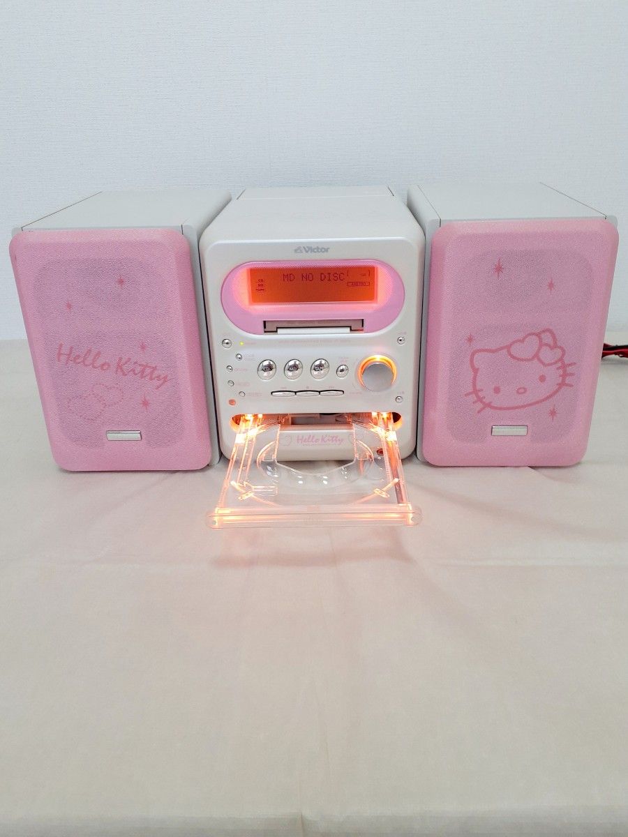 Victor KT-UXQ10 ハローキティ コンポ CD MD ラジオ カセット Victor KT-UXQ10 ハローキティ コンポ CD MD ラジオ カセット