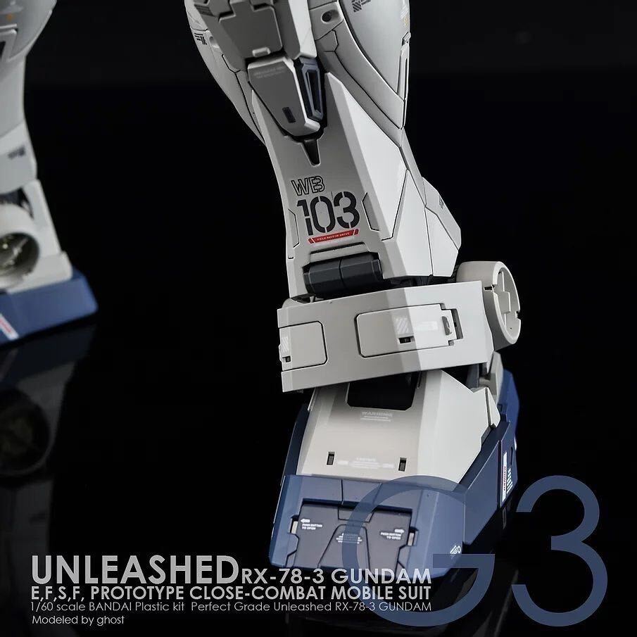 PG UNLEASHED 1/60 RX-78-3 G3ガンダム用水転写式デカール3枚セット_画像6