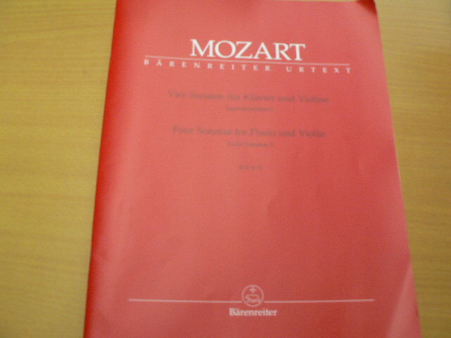 ベーレンライター原典版 モーツァルト　ピアノ　ヴァイオリン　ソナタ　■楽譜　b_画像1