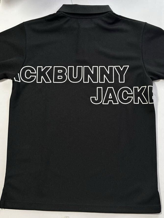 5/L 新品/JACK BUNNY (ジャックバニー/メンズ])半袖 ポロシャツ PEダブルカノコ ゴルフシャツ ゴルフウェア 父の日プレゼントに◎ 黒 BKの画像5