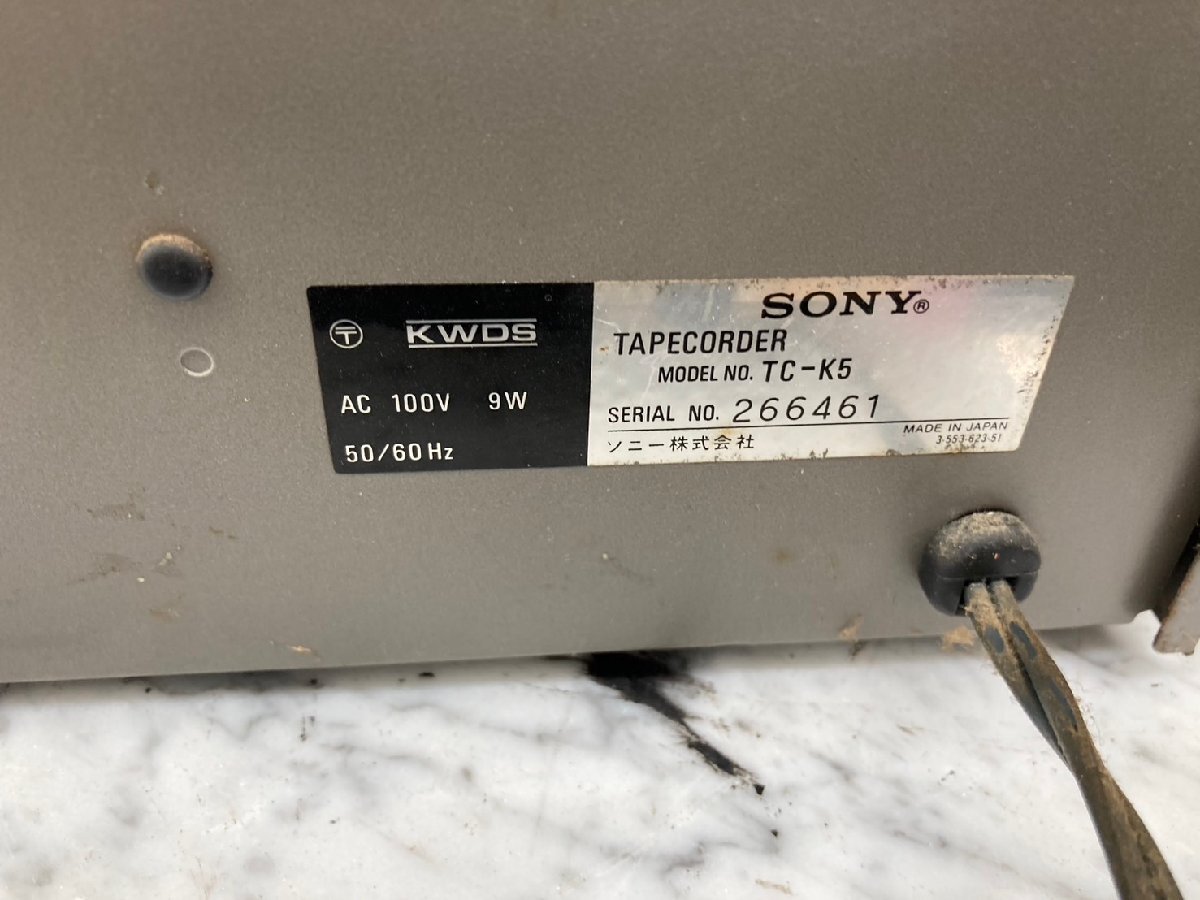 P1695*[ Junk ]SONY Sony TC-K5 cassette deck 