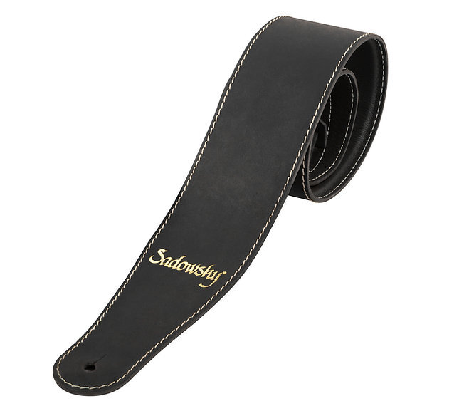 [ новый товар ]Sadowsky(sadou лыжи )/ MetroLine Genuine Leather Bass Strap - Black, Gold Embossing основа ремешок 