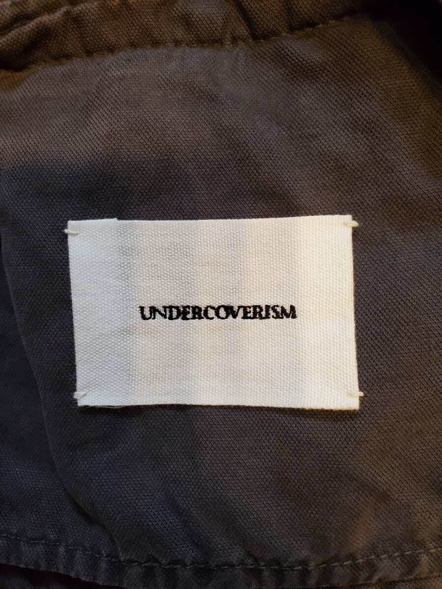 希少 ほぼ未使用品 レア UNDERCOVER UNDERCOVERISM 13SS FUCK FINGER刺繍ライダースブルゾン ファックフィンガー チャコール size2の画像8