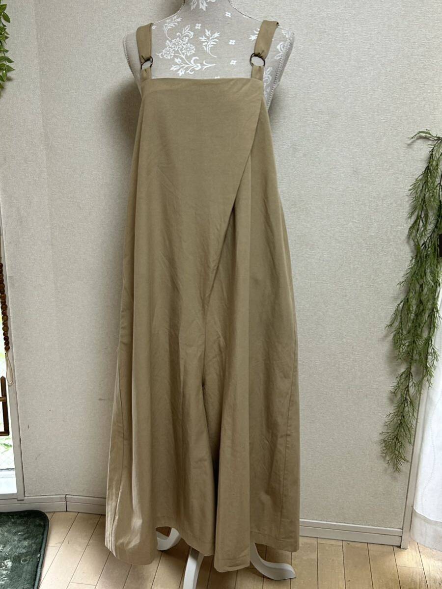 5500 jpy + tax * new goods [ anti ka*patterntorso* pattern toruso] overall pants * easy * spring summer material * lining less *F size 