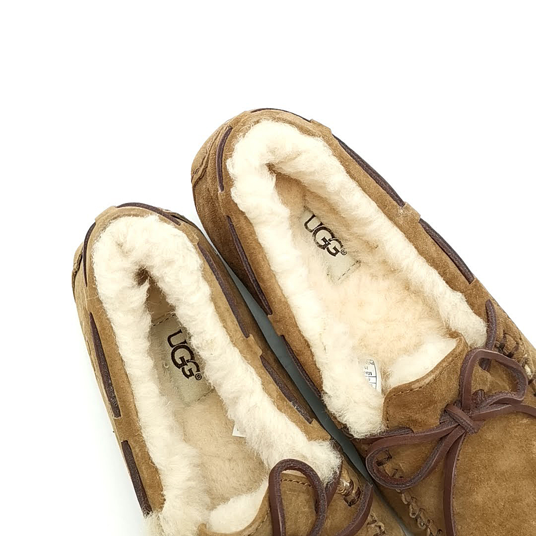 送料無料 美品 アグ UGG フラットシューズ モカシンシューズ 5612 ダコタ スエード 23cm 茶系 レディース_画像4