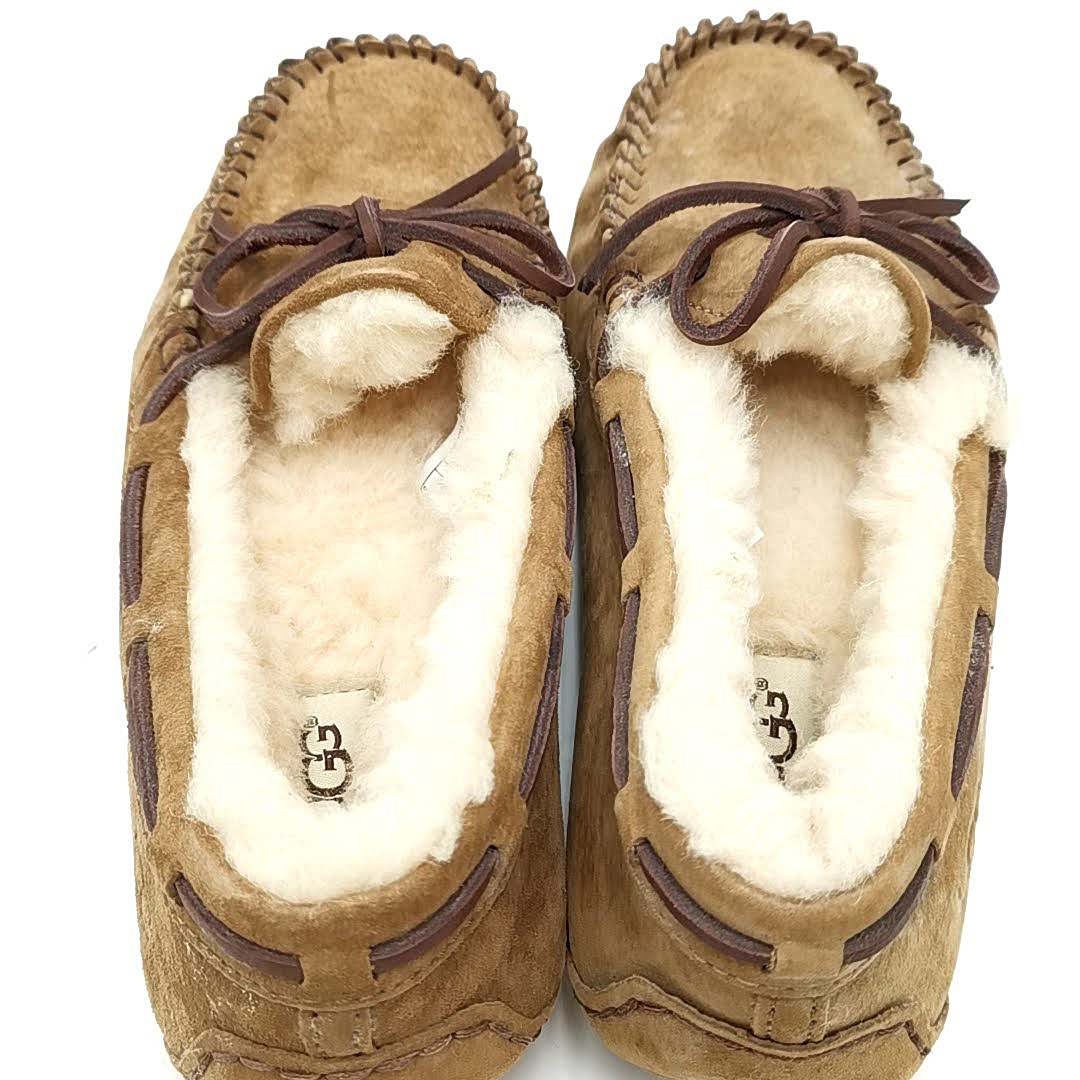 送料無料 美品 アグ UGG フラットシューズ モカシンシューズ 5612 ダコタ スエード 23cm 茶系 レディース_画像8