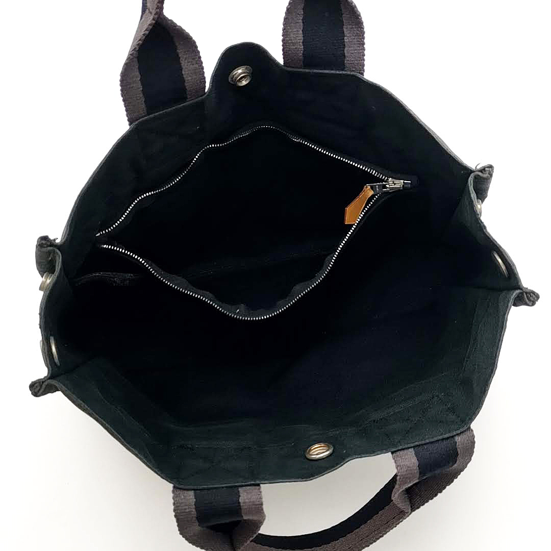 送料無料 エルメス HERMES ハンドバッグ トートバッグ 鞄 フールトゥPM 手提げ 仏製 フランス製 黒系 メンズ_画像9