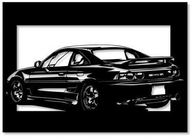 トヨタ(TOYOTA) MR2 SW20の切り絵 【A4サイズ】[C4-121]の画像1