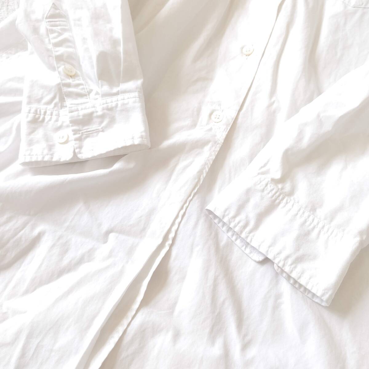 T684 美品 ジャーナルスタンダード 日本製 バンドカラーシャツブラウス JOURNAL STANDARD ホワイト 白 レディース 羽織り 綿100% 長袖_画像3