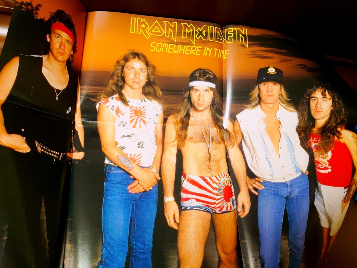  with special favor! iron * Maiden Sam ho air * in * time 7 -inch * poster * insert * post card attaching! metal hard-to-find!