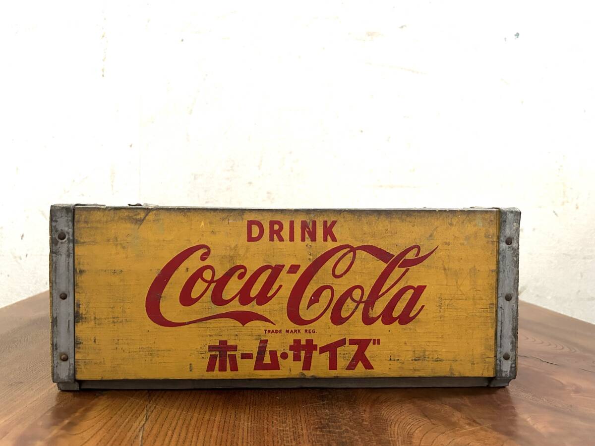 ヴィンテージ Coca-Cola コカコーラ 古い 木箱 ホームサイズ ガーデニング プランターケース 古道具_画像2