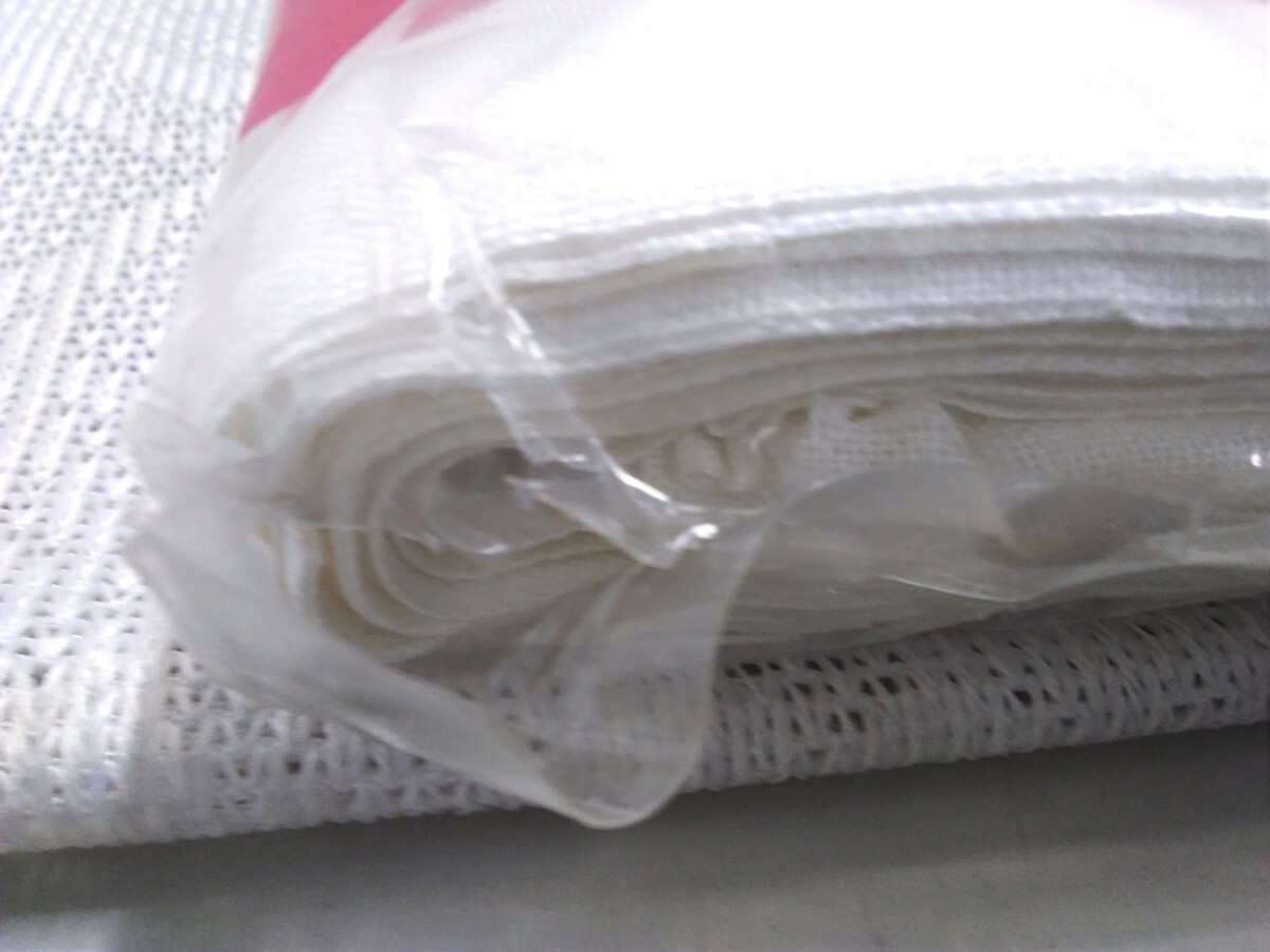 g_t W857 昭和レトロ ベビー用品 布おむつ 綿100% 仕立品&布のまま 約22枚分 未使用品  多少、シミがあります!の画像6