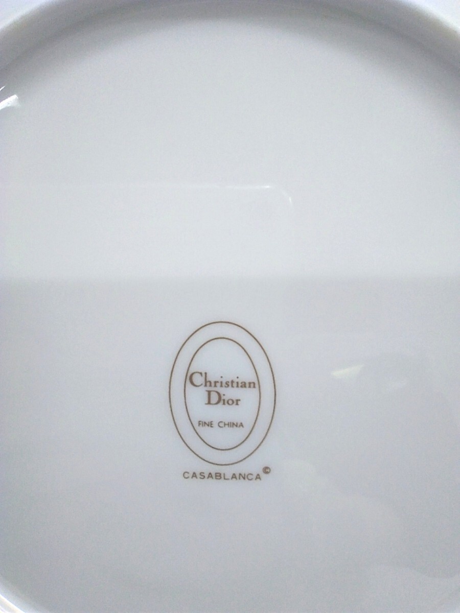 g_t W894 アンティーク　Christian Dior クリスチャンディオール　CASABLANCA カサブランカ　中皿(直径:約21cm)　2枚セット_画像3