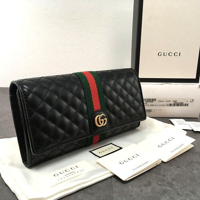 ☆送料無料☆ 未使用品 GUCCI オフィディア 536451 長財布 キルティング ブラック ギフトにも！ 418_画像1