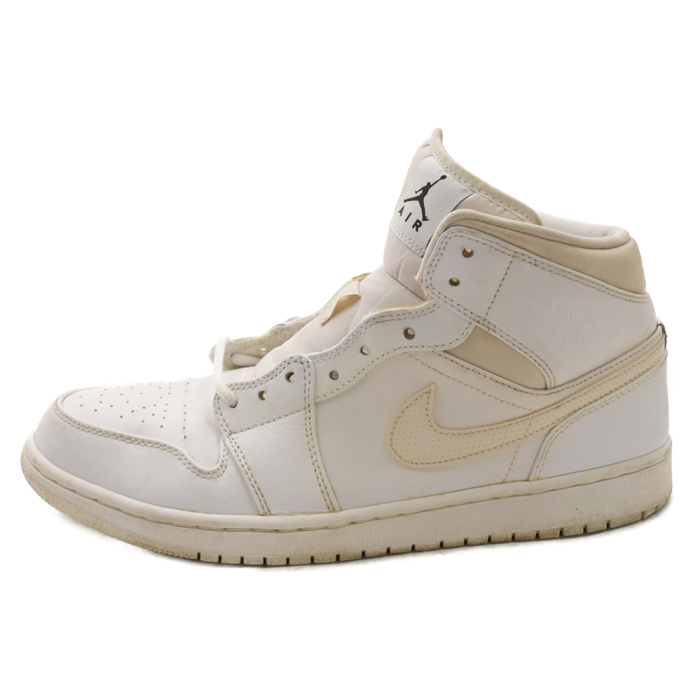 NIKE ナイキ AIR JORDAN 1 MID エア ジョーダン ワン ミッドカットスニーカー ホワイト US10.5/28.5cm 554724-100の画像1