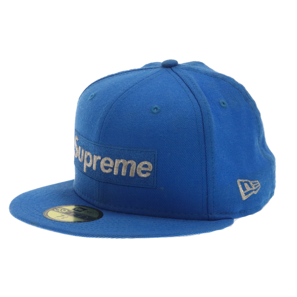 SUPREME シュプリーム 20SS ×NEWERA $1M Metallic Box Logo Cap ニューエラ メタリックボックスロゴ ベースボールキャップ ブルー_画像1