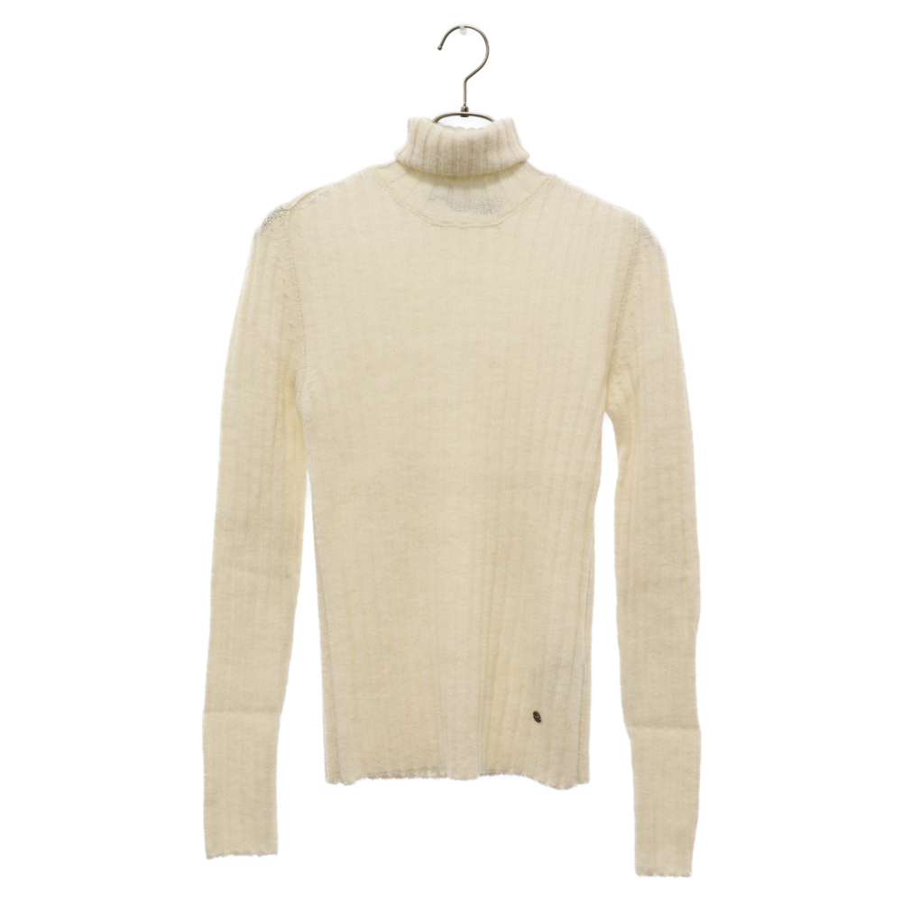 GUCCI Gucci Logo alpaca . wool ta-toru neck knitted knitted sweater 393582 Z514A white 