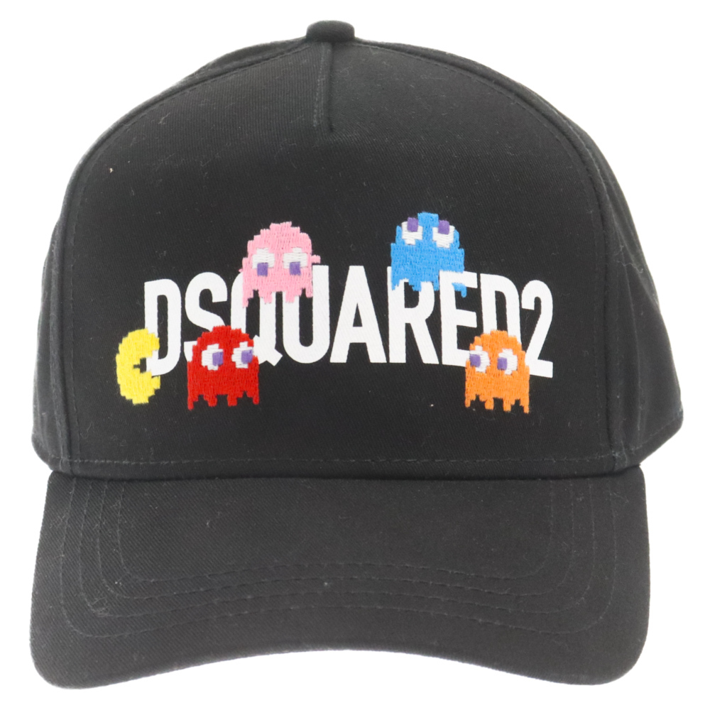 DSQUARED2 ディースクエアード×PACMAN BASEBALL CAP パックマンベースボールキャップ 帽子 ブラック BCM0750_画像4