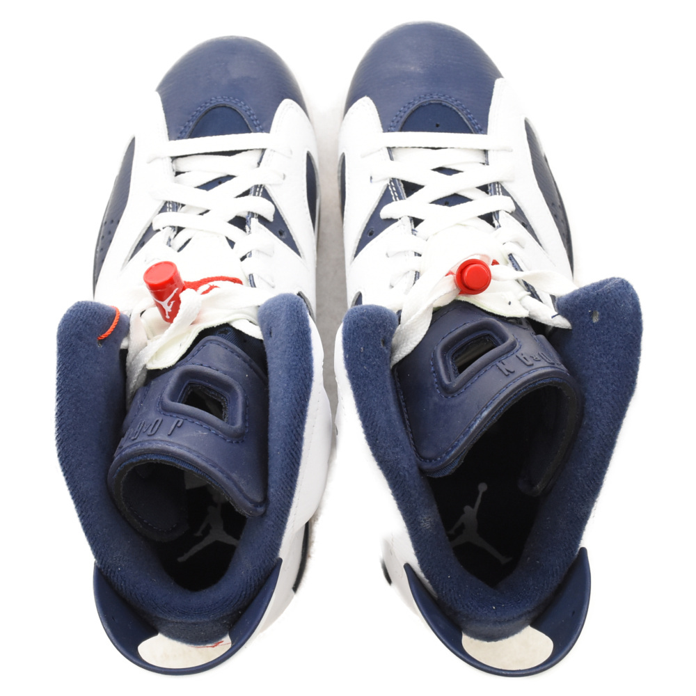  Nike air Jordan 6 retro Olympic London (2012) is ikatto sneakers white / navy US8.5/26.5cm 384664-130