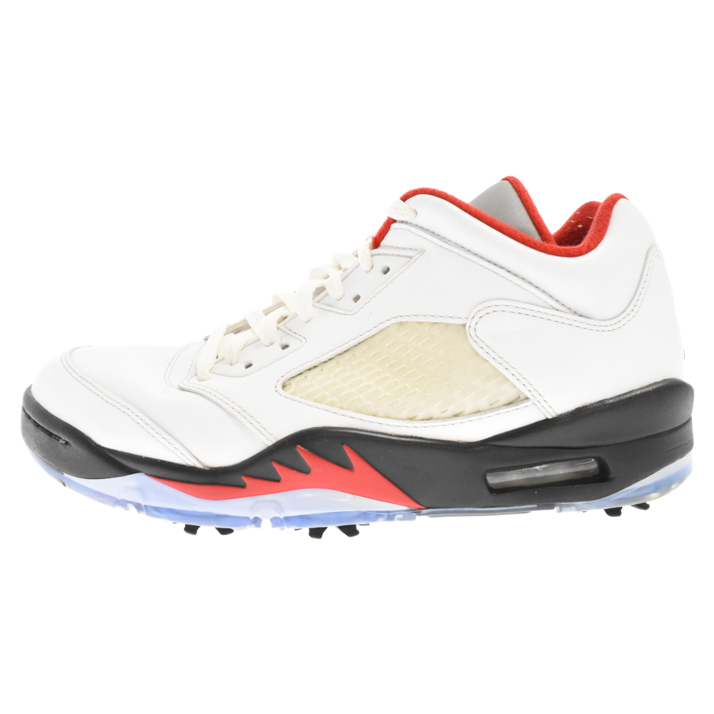 NIKE ナイキ AIR JORDAN 5 GOLF エアジョーダン 5 ゴルフ ローカットスニーカー ホワイト US9/27cm CU4523-100_画像1