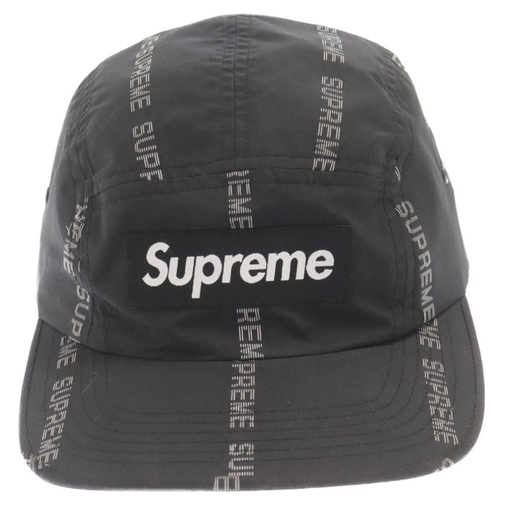 SUPREME シュプリーム 18AW Reflective Text Camp Cap リフレクティブ テキスト ボックスロゴ キャンプ キャップ ブラック_画像4