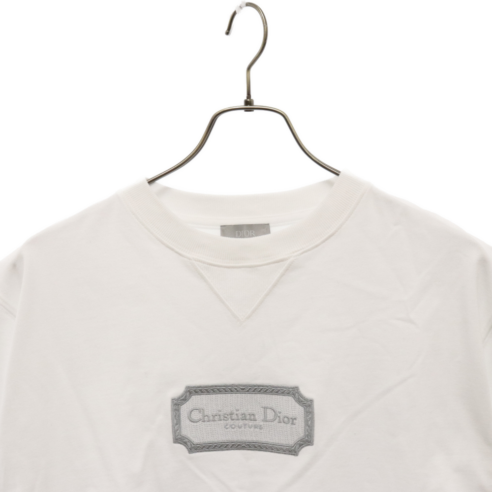 DIOR ディオール 23AW Christian Dior Couture シグネチャーロゴ刺繍 半袖Tシャツ 343J696C0554 ホワイト_画像3