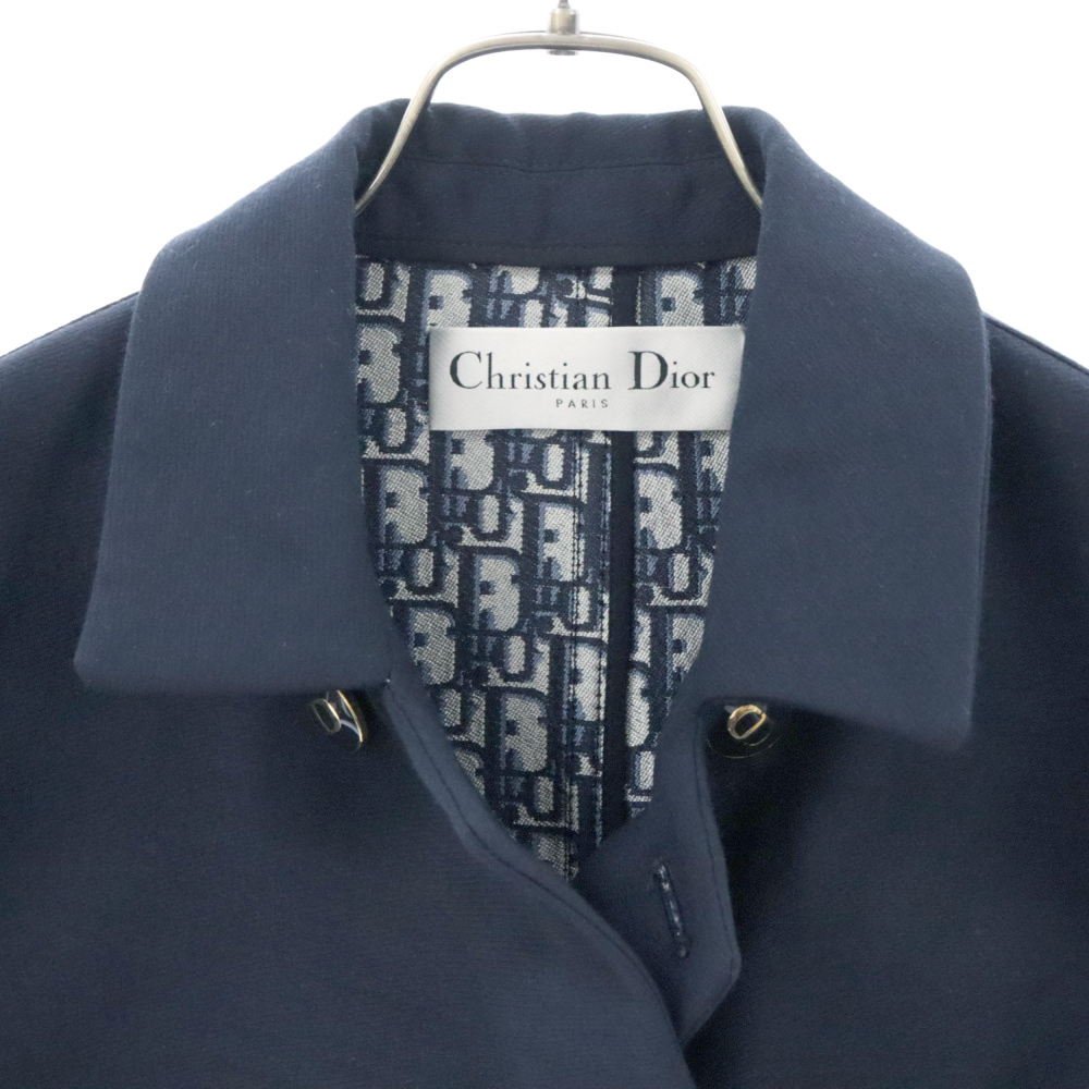 Christian Dior Christian Dior ob leak 23C wool silk cropped pants jacket navy lady's 311V86A1304