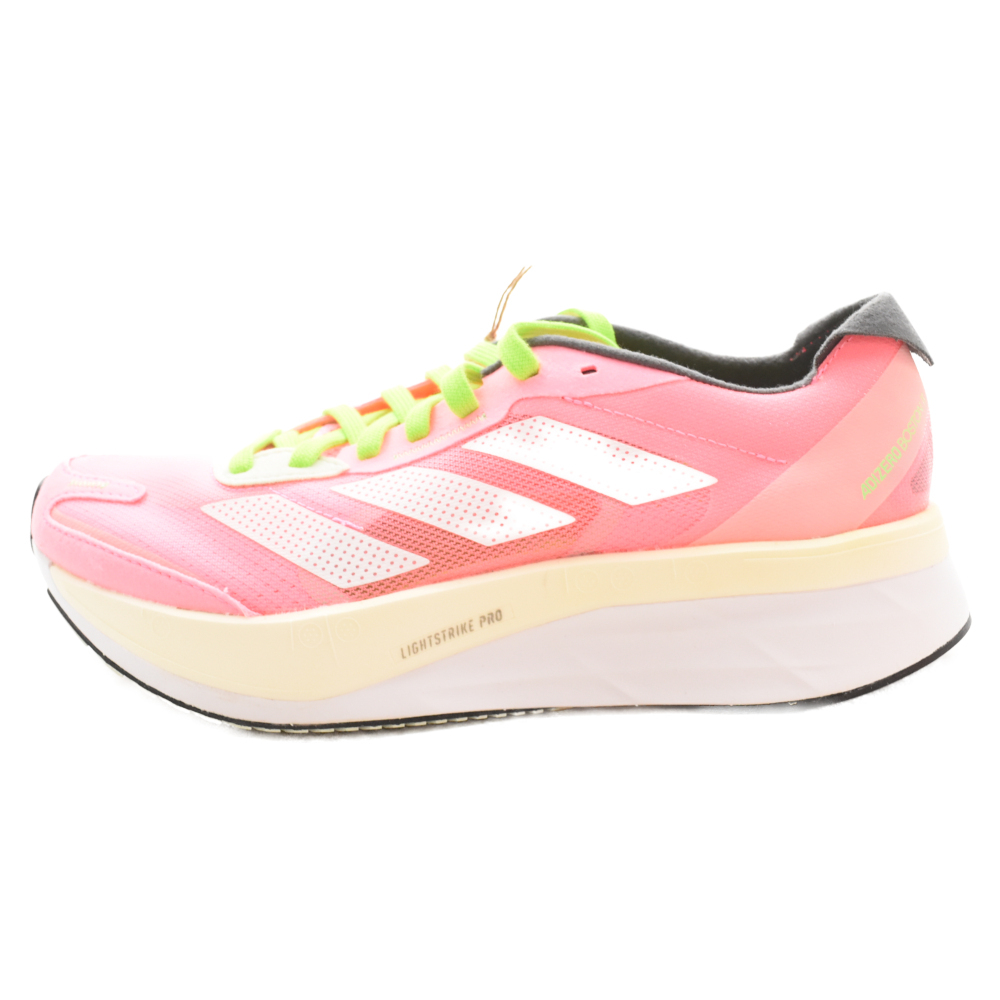 adidas アディダス ADIZERO BOSTON 11 W アディゼロ ウィメンズ レディース ローカットスニーカー ピンク/ホワイト US8/25cm GX6656_画像1