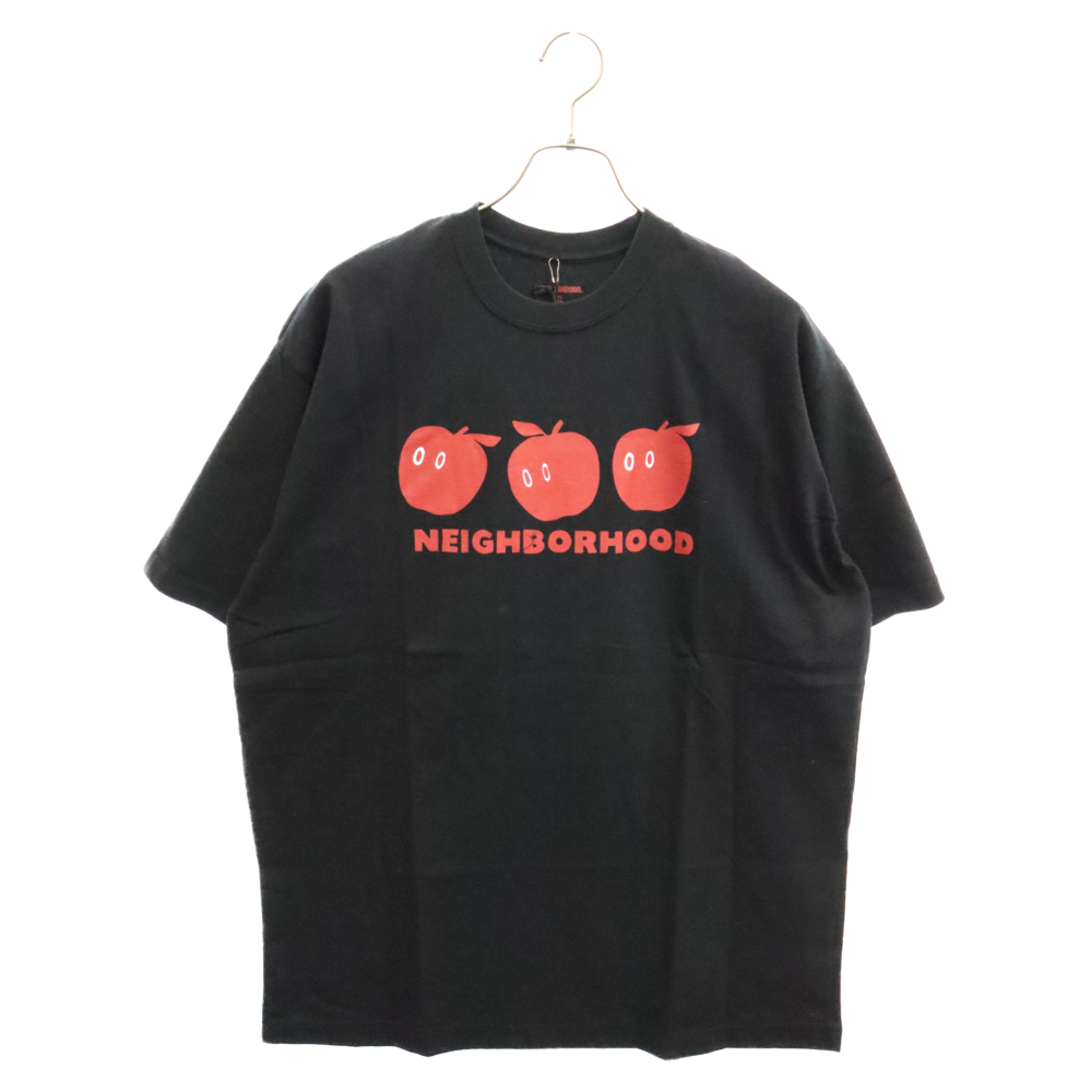 NEIGHBORHOOD ネイバーフッド 23AW フロントプリント半袖Tシャツ ブラック 232PCNH-ST19_画像1