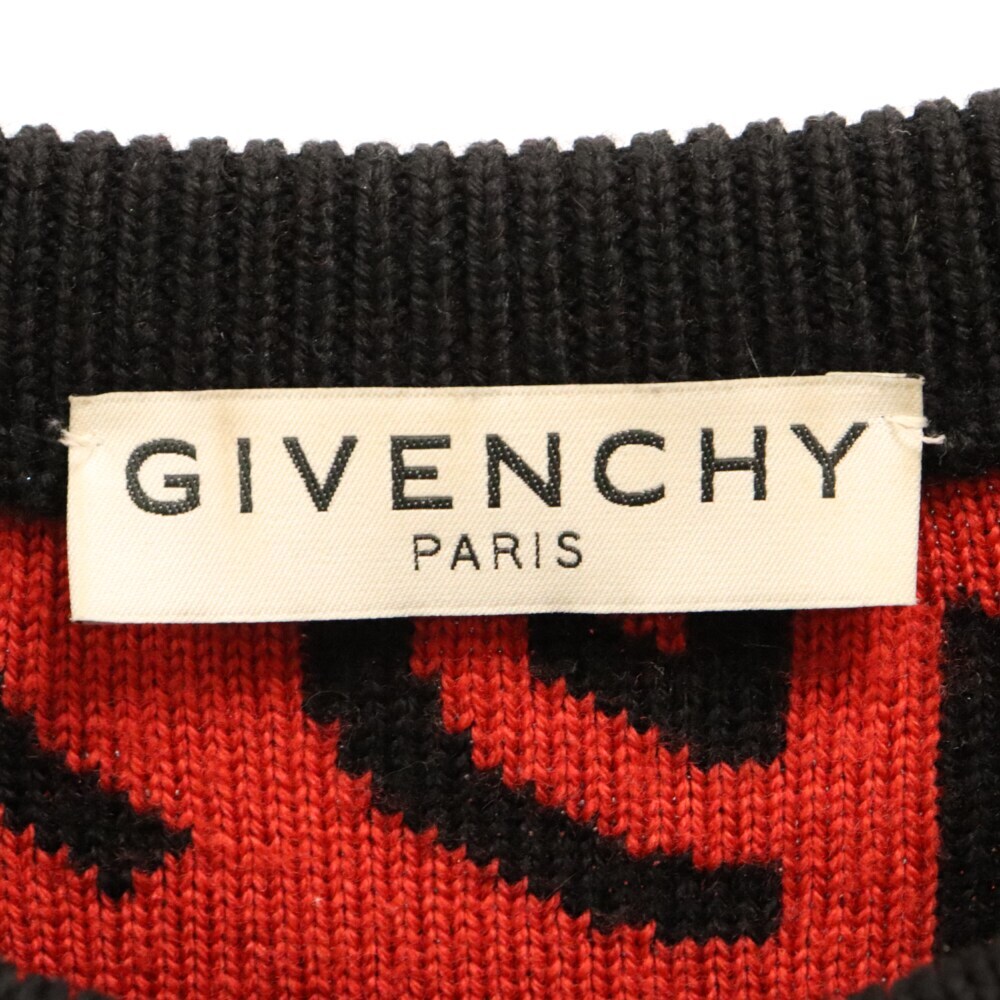 GIVENCHY ジバンシィ 21SS ジャガード クルーネックニットセーター ブラック BM90EQ4Y7G_画像5