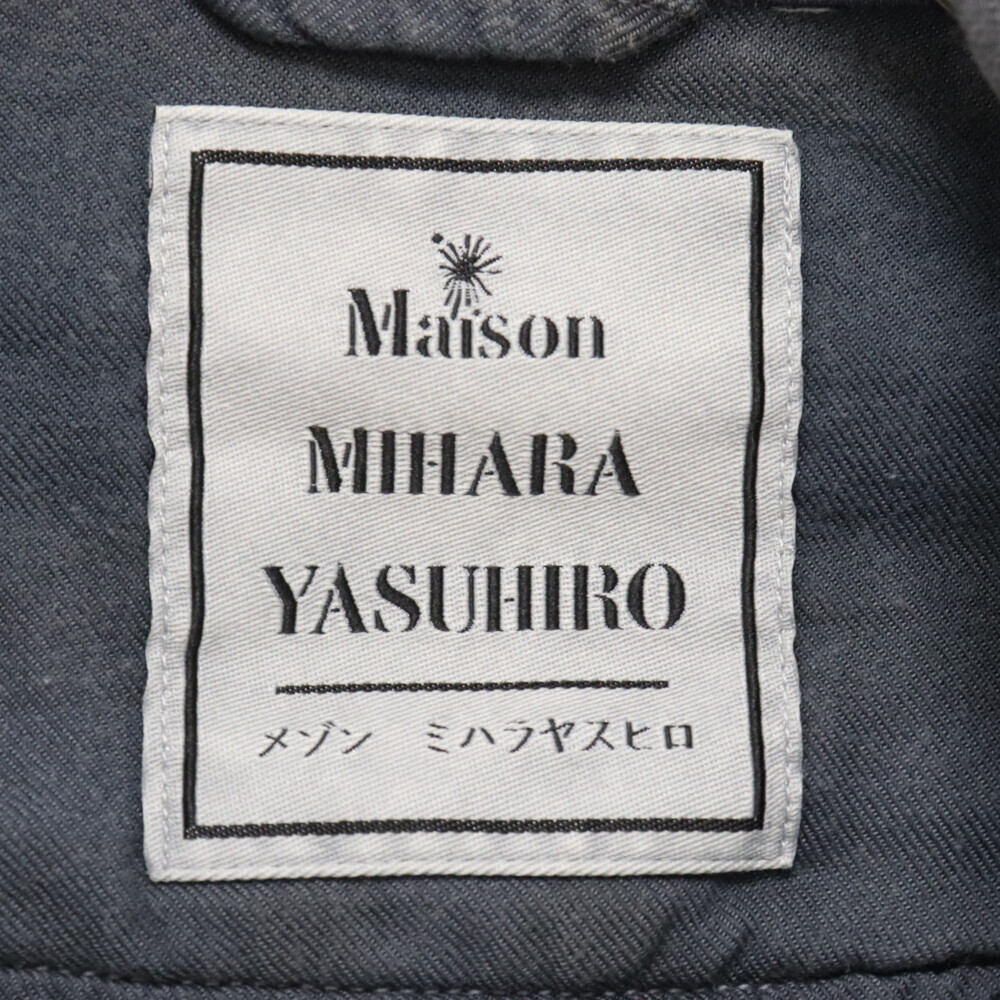 MIHARA YASUHIRO ミハラヤスヒロ 24SS Double Layered Half-sleeve Shirt A12SH071 ダブルレイヤード ヴィンテージ加工 半袖シャツ グレー_画像5
