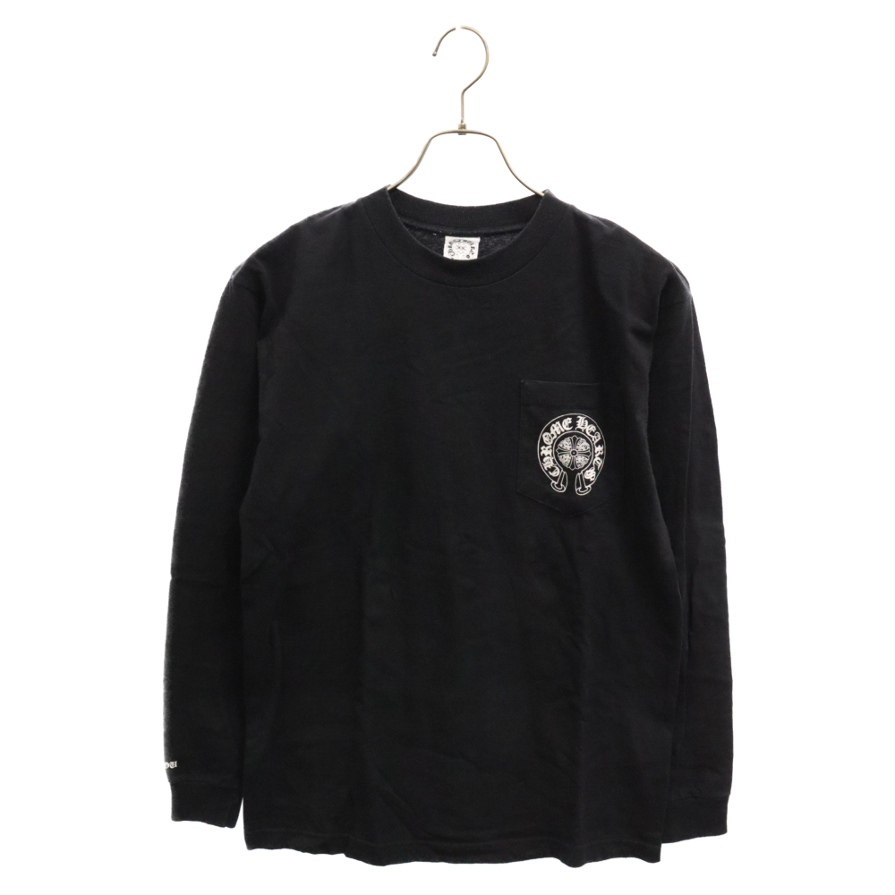 CHROME HEARTS クロムハーツ バックセメタリークロス 長袖Tシャツ ロングスリーブカットソー ロンT ブラック_画像1