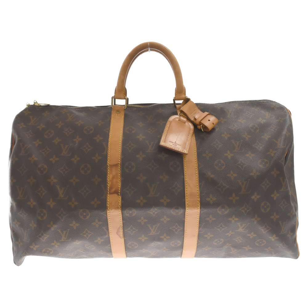 LOUIS VUITTON ルイヴィトン モノグラム キーポル60 ボストンバッグ ハンドバッグ ブラウン M41422_画像1