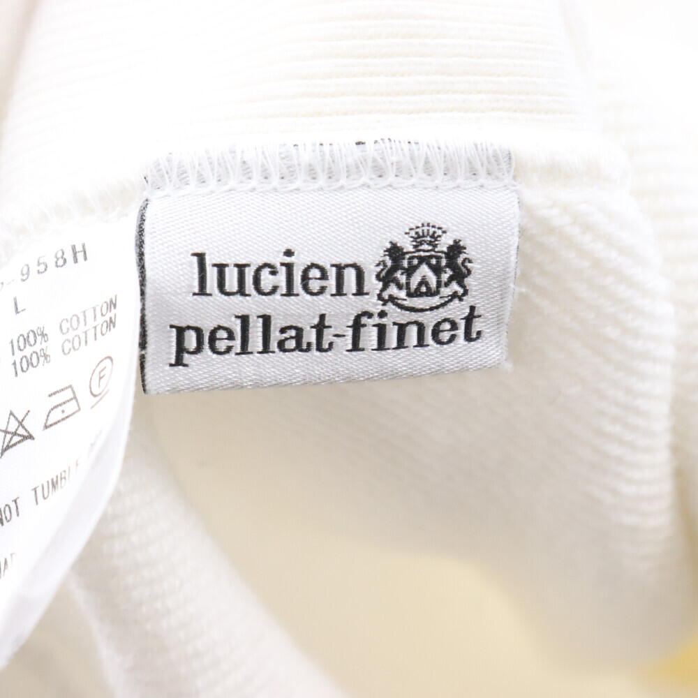 lucien pellat-finet ルシアンペラフィネ バック スカル ジップ アップ パーカー YMP-958H ホワイト_画像5