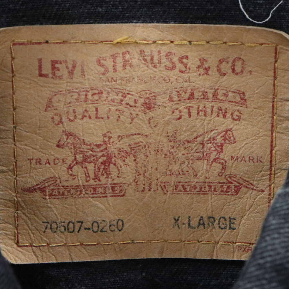 Levi's リーバイス 90-00S 胸ポケット付き デニムジャケット アウター ブラック 70507-0260_画像6