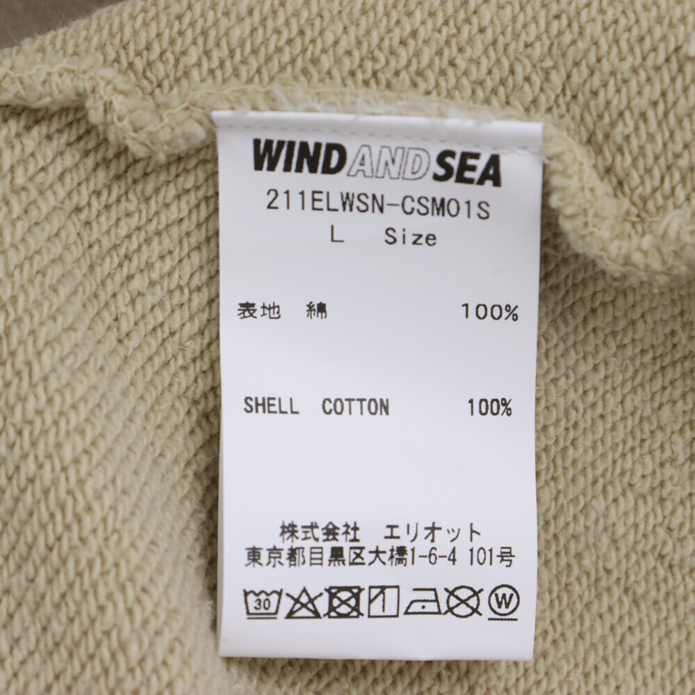 WIND AND SEA ウィンダンシー 21SS××ネイバーフッド C-HOODED LS フーディ プルオーバースウェットパーカー アイボリー 211ELWSN-CSM01S_画像6