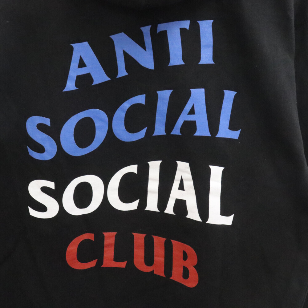 ANTI SOCIAL SOCIAL CLUB アンチソーシャルソーシャルクラブ ロゴプリント プルオーバースウェットパーカー フーディ ブラック SS4500P_画像4