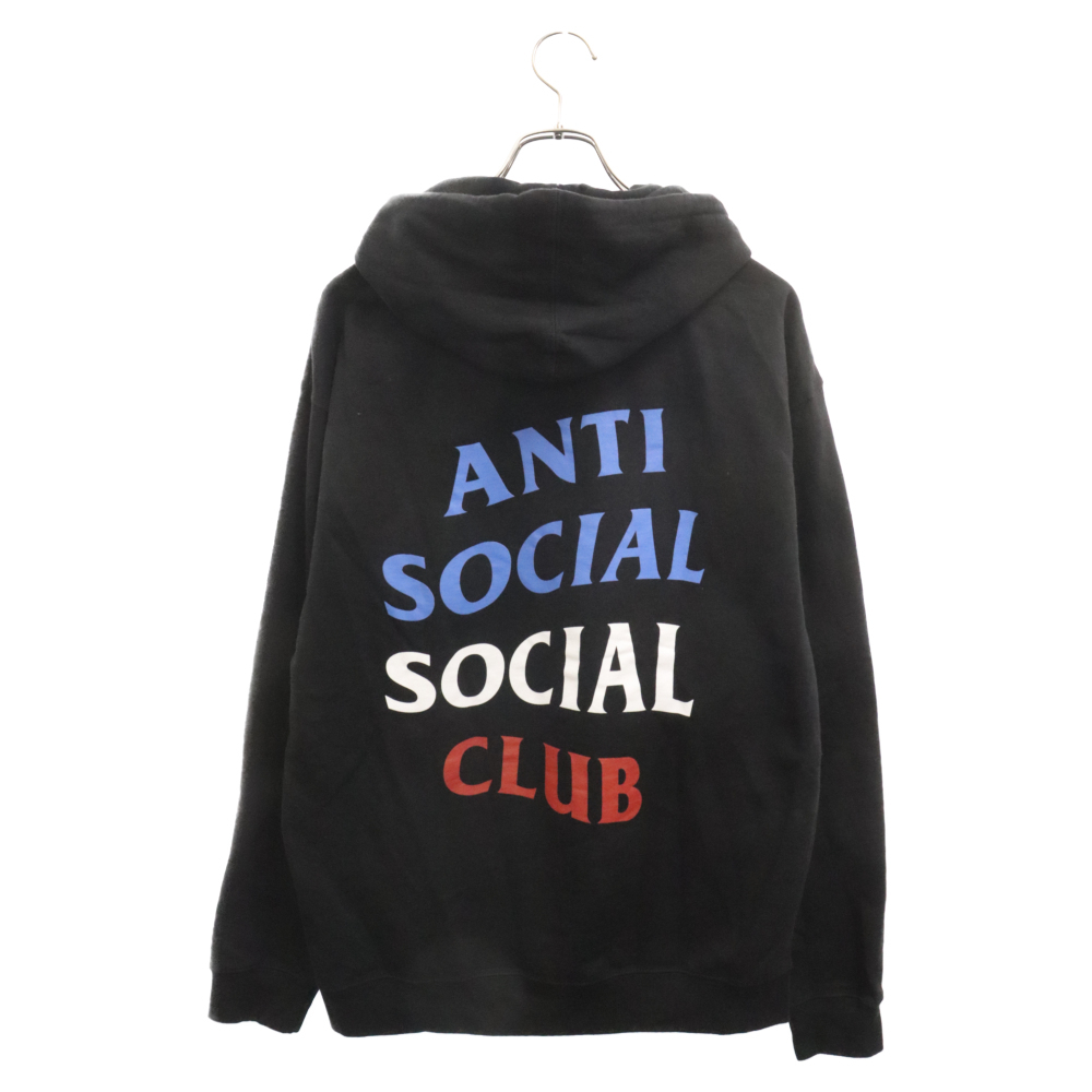 ANTI SOCIAL SOCIAL CLUB アンチソーシャルソーシャルクラブ ロゴプリント プルオーバースウェットパーカー フーディ ブラック SS4500P_画像2