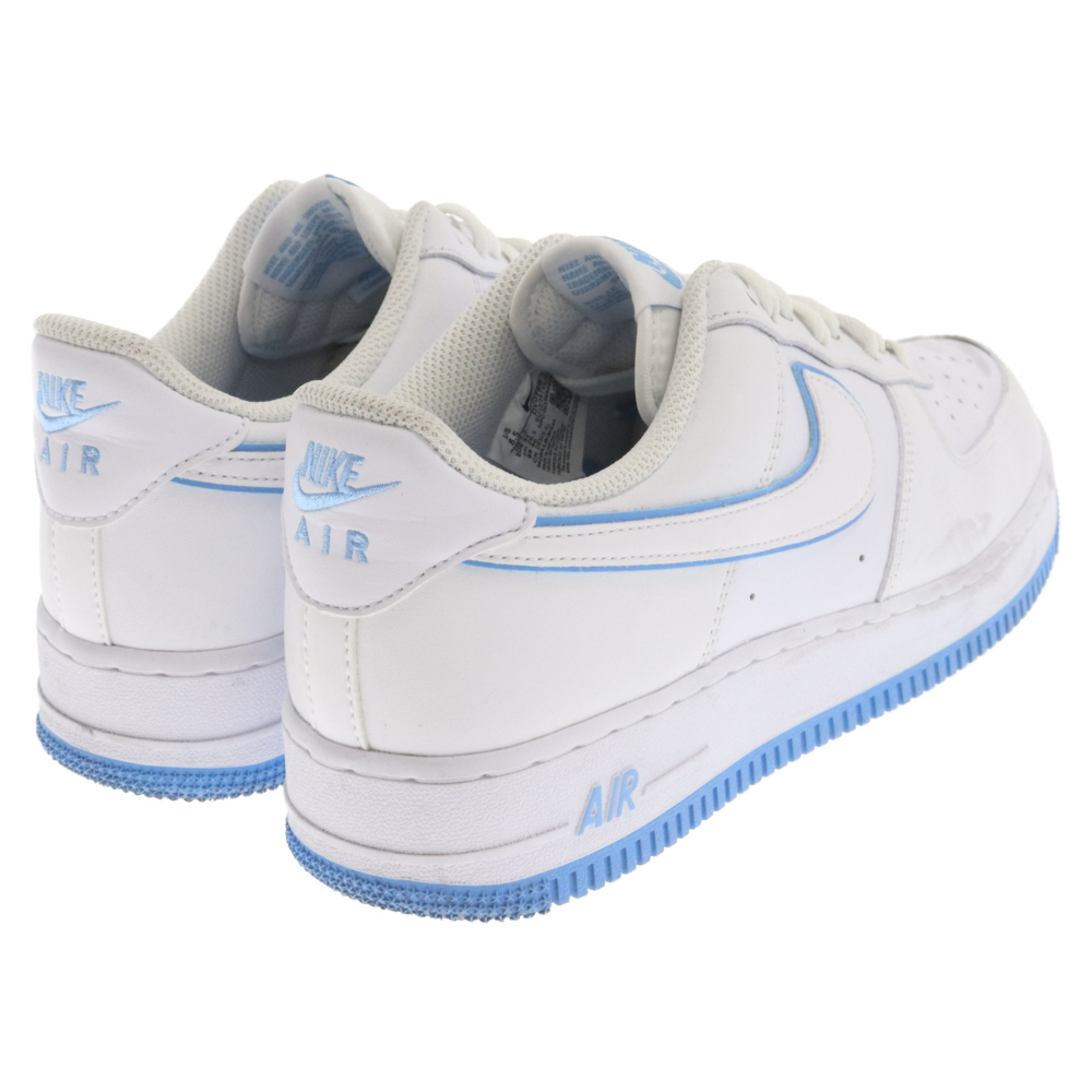 NIKE ナイキ AIR FORCE 1 '07 WHITE UNIVERSITY BLUE DV0788-101 エアフォース 1 ローカットスニーカー ホワイト/ブルー US8.5/26.5cm_画像4